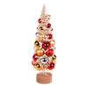 Vickerman LS203812 12" Vintage Tabletop Frosted Gold Artificial Christmas Tree Red Gold Silver Ornament.