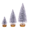 Vickerman LS220107 3"-5"-7" Silver Sisal Bottle Brush Tree Set Set Of 3