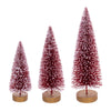 Vickerman LS220303 8"-10"-12" Red Sisal Bottle Brush Tree Set Set Of 3