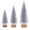 Vickerman LS220307 8"-10"-12" Silver Sisal Bottle Brush Tree Set Set Of 3