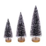 Vickerman LS220317 8"-10"-12" Black Sisal Bottle Brush Tree Set Set Of 3