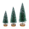 Vickerman LS220324 8"-10"-12" Emerald Sisal Bottle Brush Tree Set Set Of 3