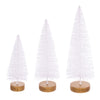 Vickerman LS220611 8"-10"-12" White Sisal Bottle Brush Tree Set Set Of 3