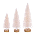 Vickerman LS220674 8"-10"-12" Cream Sisal Bottle Brush Tree Set Set Of 3