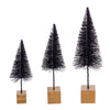 Vickerman LS221317 8"-10"-12" Black Sisal Bottle Brush Tree Set Set Of 3