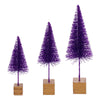 Vickerman LS221326 8"-10"-12" Plum Sisal Bottle Brush Tree Set Set Of 3