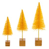 Vickerman LS221378 8"-10"-12" Yellow Sisal Bottle Brush Tree Set Set Of 3