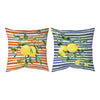Lemon Vine Outdoor Throw Pillow