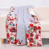 Greenland Home Fashions Lexi Floral Throw Quilt Pinstripe Rose Garden Reversible