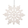 Vickerman M101401 4" White Glitter Snowflake Christmas Ornament 24 Per Box