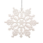 Vickerman M101401 4" White Glitter Snowflake Christmas Ornament 24 Per Box