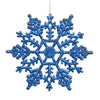 Vickerman M101402 4" Blue Glitter Snowflake Christmas Ornament 24 Per Box
