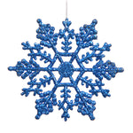 Vickerman M101402 4" Blue Glitter Snowflake Christmas Ornament 24 Per Box