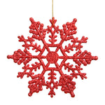 Vickerman M101403 4" Red Glitter Snowflake Christmas Ornament 24 Per Box
