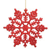 Vickerman M101603 8" Red Glitter Snowflake Christmas Ornament 12 Per Box