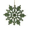 Vickerman M101404 4" Christmas Green Glitter Snowflake Christmas Ornament 24 Per Box