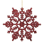 Vickerman M101505 6.25" Burgundy Glitter Snowflake Christmas Ornament 12 Per Box