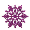 Vickerman M101406 4" Purple Glitter Snowflake Christmas Ornament 24 Per Box
