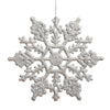 Vickerman M101507 6.25" Silver Glitter Snowflake Christmas Ornament 12 Per Box