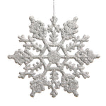 Vickerman M101607 8" Silver Glitter Snowflake Christmas Ornament 12 Per Box