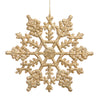 Vickerman M101608 8" Gold Glitter Snowflake Christmas Ornament 12 Per Box