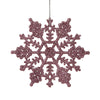Vickerman M101409 4" Pink Glitter Snowflake Christmas Ornament 24 Per Box