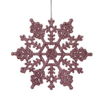 Vickerman M101409 4" Pink Glitter Snowflake Christmas Ornament 24 Per Box