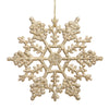 Vickerman M101411 4" Champagne Glitter Snowflake Christmas Ornament 24 Per Box