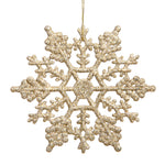 Vickerman M101411 4" Champagne Glitter Snowflake Christmas Ornament 24 Per Box