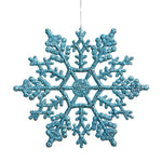Vickerman M101512 6.25" Turquoise Glitter Snowflake Christmas Ornament 12 Per Box