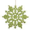 Vickerman M101513 6.25" Lime Glitter Snowflake Christmas Ornament 12 Per Box