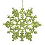 Vickerman M101513 6.25" Lime Glitter Snowflake Christmas Ornament 12 Per Box