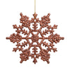 Vickerman M101416 4" Mocha Glitter Snowflake Christmas Ornament 24 Per Box