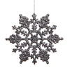 Vickerman M101627 8" Pewter Glitter Snowflake Christmas Ornament 12 Per Box