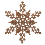 Vickerman M101558 6.25" Rose Gold Glitter Snowflake Christmas Ornament 12 Per Box