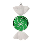Vickerman M110704 18.5" Green-White Swirl Candy Christmas Ornament