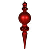 Vickerman M111803 62" Red Finial Ornament With Shiny Matte And Glitter Finishes