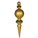 Vickerman M111808 62" Gold Finial Ornament With Shiny Matte And Glitter Finishes