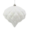 Vickerman M112211 5.7" White Matte/Glitter Diamond Onion Christmas Ornament