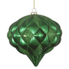 Vickerman M112204 5.7" Green Matte/Glitter Diamond Onion Christmas Ornament