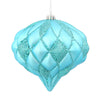 Vickerman M112212 5.7" Turquoise Matte/Glitter Diamond Onion Christmas Ornament