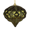 Vickerman M1122OL 5.7" Dark Olive Matte/Glitter Diamond Onion Christmas Ornament
