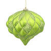 Vickerman M1122LM 5.7" Lime Matte/Glitter Diamond Onion Christmas Ornament