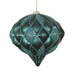 Vickerman M112224 5.7" Emerald Matte/Glitter Diamond Onion Christmas Ornament