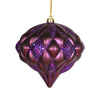 Vickerman M112226 5.7" Plum Matte/Glitter Diamond Onion Christmas Ornament