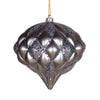 Vickerman M112287 5.7" Pewter Matte/Glitter Diamond Onion Christmas Ornament
