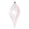 Vickerman M132511 8'' White Glitter Swirl Drop Christmas Ornament