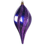 Vickerman M132566 8'' Purple Glitter Swirl Drop Christmas Ornament