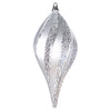 Vickerman M132507 8'' Silver Glitter Swirl Drop Christmas Ornament