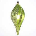 Vickerman M1325LM 8'' Lime Glitter Swirl Drop Christmas Ornament